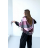 Велика бузкова кашемірова хустка косинка в клітину CASHMERE